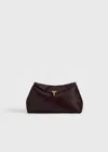 Totême T-lock Pony Hair Clutch Wine In Burgundy