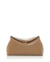 Totême T-lock Smooth-leather Convertible Clutch In Medium Bone