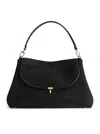 Totême T-lock Suede Bag In Black