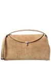 Totême T Lock Suede Top-handle Bag