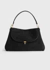 Totême T-lock Shoulder Bag In Black