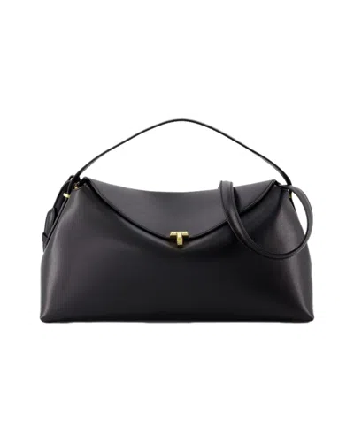 Totême T Lock Top Handle Bag - Toteme - Leather - Black