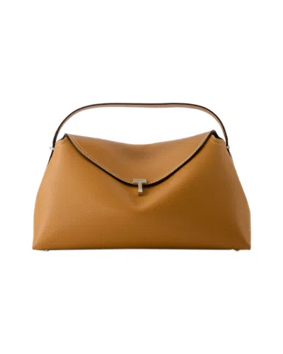 Totême T-lock Top Handle Bag - Toteme - Leather - Tan