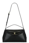 Totême T-lock Top Handle Bag In Black