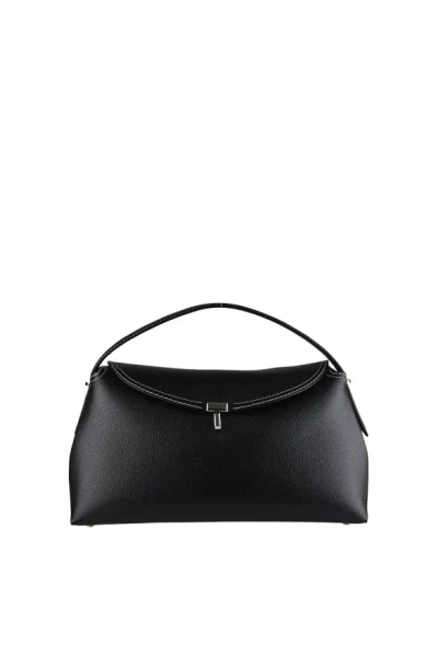 Totême Toteme T Lock Top Handle Bag In Black