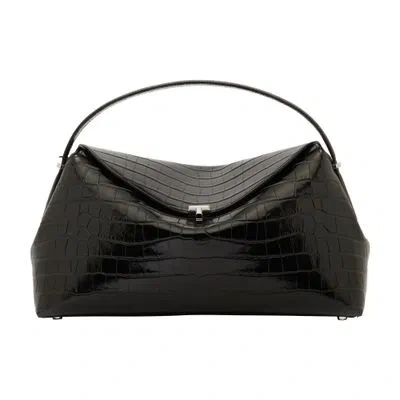 Totême T-lock Top Handle Bag In Black