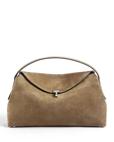 Totême T Lock Top Handle Bag In Brown