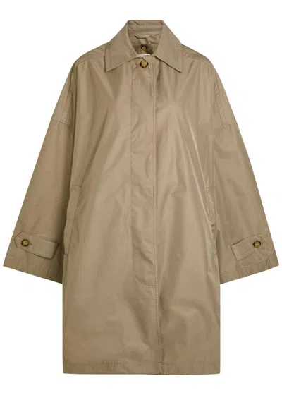 Totême Toteme Taffeta Coat In Brown