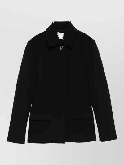 Totême Tailored Blazer Collared Style Flap Pockets In Black