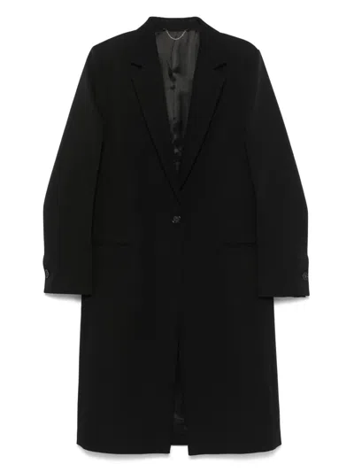 Totême Tailored Single-breasted Coat With Notched Lapels In Black
