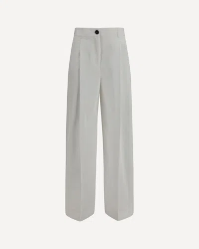 Totême Tailored Cotton Pants In White