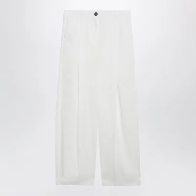 Totême Toteme Tailored Cotton Pants In White