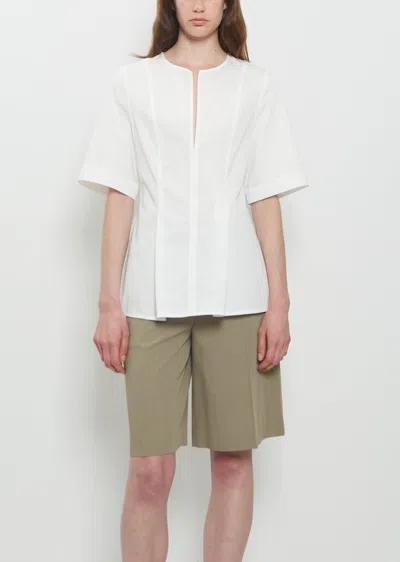 Totême Tailored Cotton Top In White