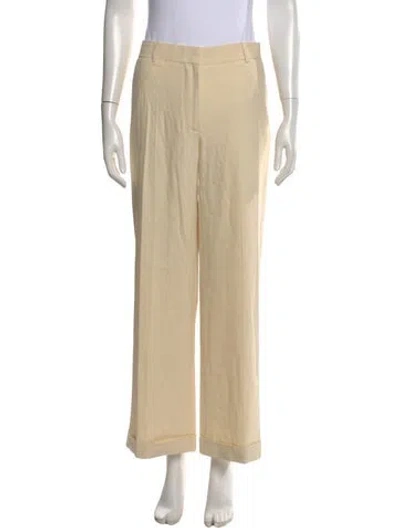 Pre-owned Totême Tailored Herringbone Wide Leg Pants In Neutral