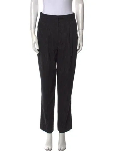 Pre-owned Totême Tailored Pinstriped Trousers Straight Leg Pants In Black