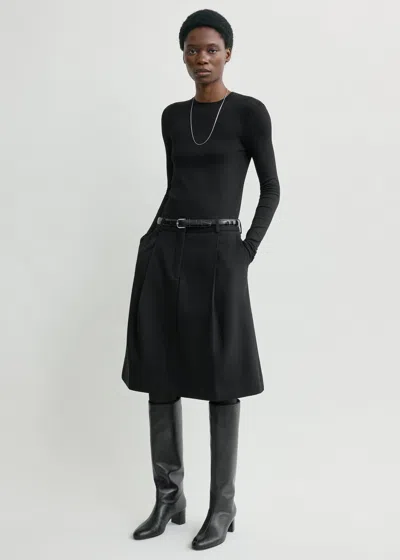 Totême Tailored Pleat Skirt Black
