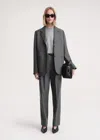 Totême Tailored Suit Jacket Grey Melange In Gray