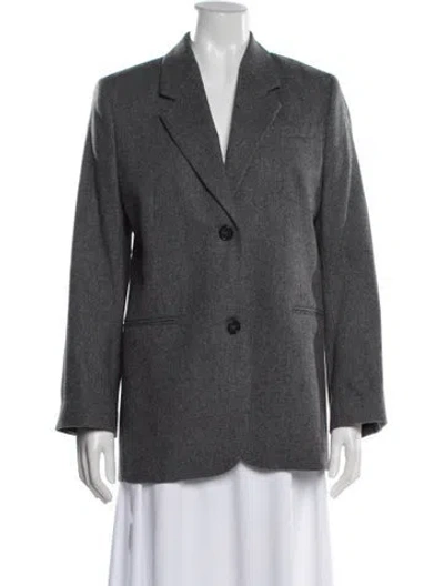 Pre-owned Totême Tailored Suit Jacket Wool Blazer In Gray