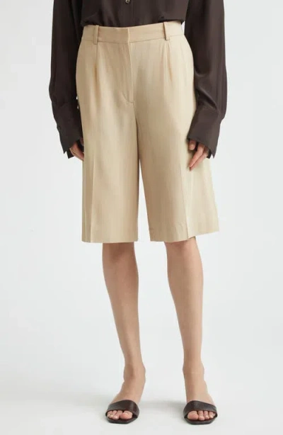 Totême Toteme Tailored Wide Leg Shorts In Neutral