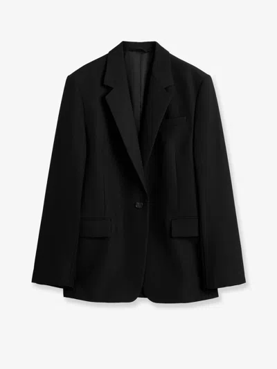 Totême Tailored Wool Blend Blazer In Black