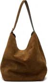 Totême Tan Belted Suede Tote