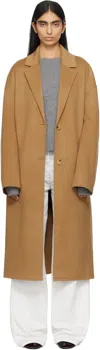 Totême Toteme Double Face Wool Cocoon Coat In Camel 033