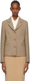 Totême Petite Houndstooth Blazer In 091 Biscuit