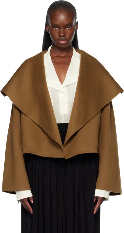 Totême Tan Signature Doublé Jacket In Brown