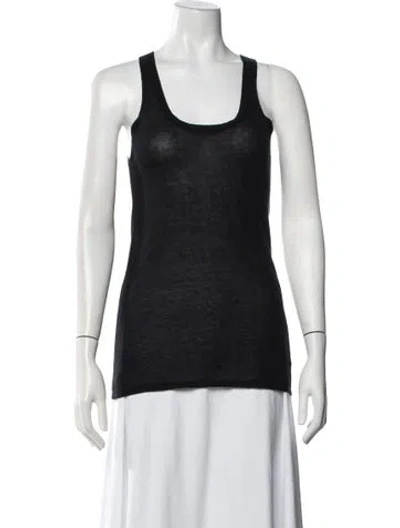 Pre-owned Totême Tank Knit Scoop Neck Top In Black