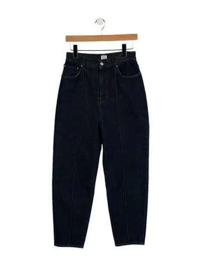 Pre-owned Totême Tapered Leg Denim Straight Leg Jeans In Blue