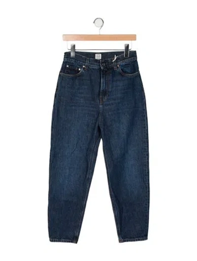Pre-owned Totême Tapered Leg Denim Straight Leg Pants W/ Tags In Blue