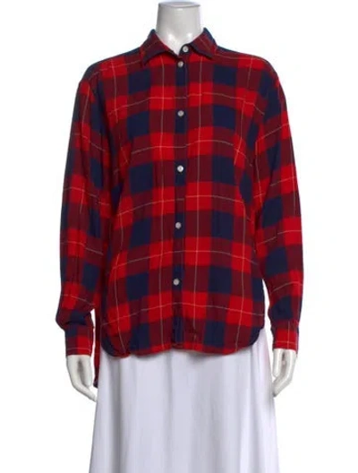Pre-owned Totême Tartan Check Shirt Plaid Print Button-up Top In Multi
