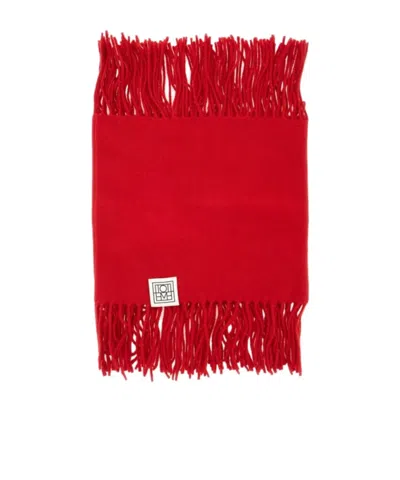 Totême Tasseled Scarf In Red