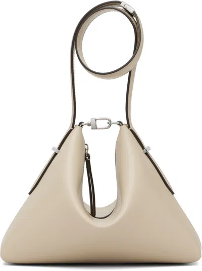 Totême Taupe Bevel Leather Wristlet Clutch