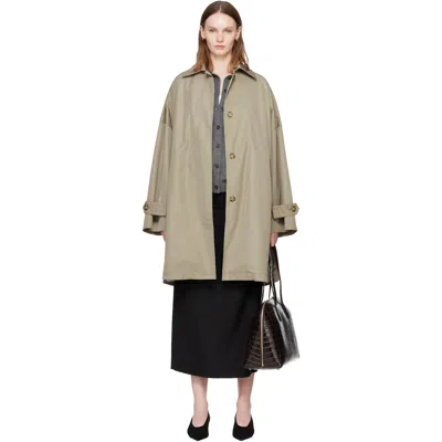 Totême Taupe Car Trench Coat In Brown