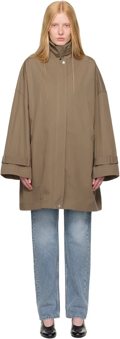 Totême Taupe Oversized Trench Coat
