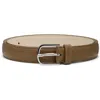 Totême Solid Color Slim Leather Belt In Brown