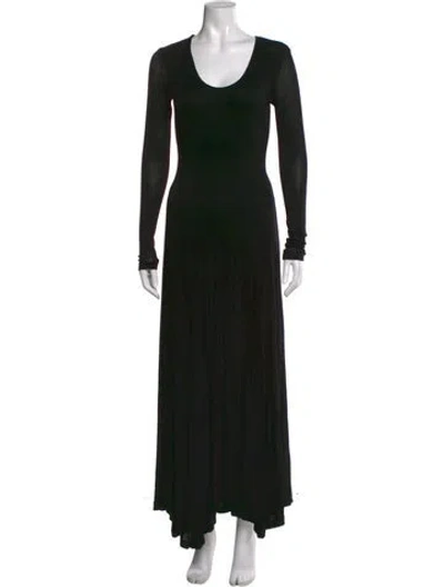 Pre-owned Totême Tavira Long Dress In Black