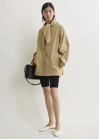 Totême Technical Scarf Jacket Cashew In Brown