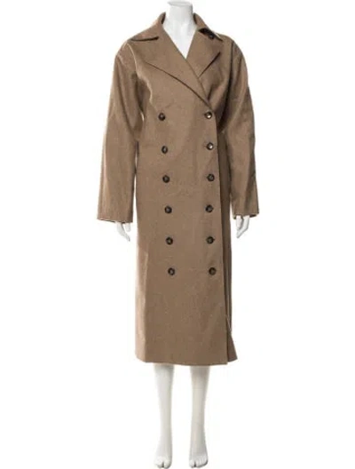 Pre-owned Totême Terlago Wool Trench Coat In Neutral