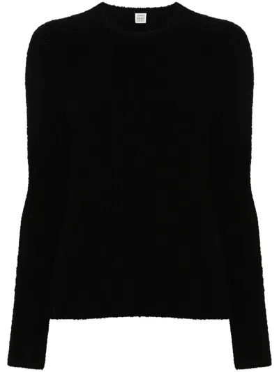 Totême Terry-cloth Jumper In Black