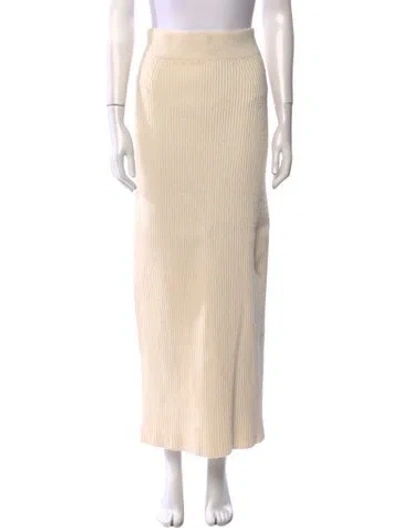 Pre-owned Totême Textured Rib Midi Length Skirt In Neutral