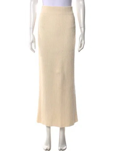 Pre-owned Totême Textured Rib Skirt Long Skirt In Neutral