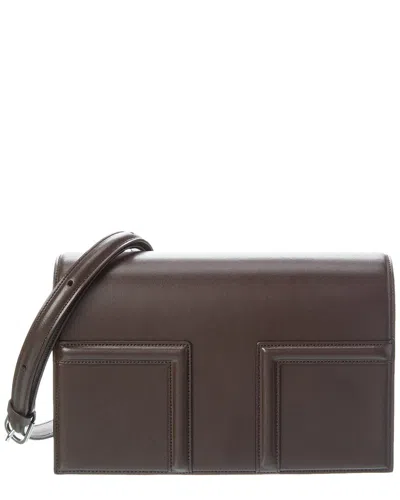 Totême Toteme T-flap Leather Shoulder Bag In Brown