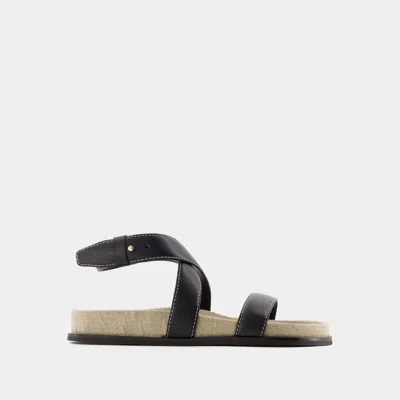 Totême 'the Chunky' Black Sandals With Straps