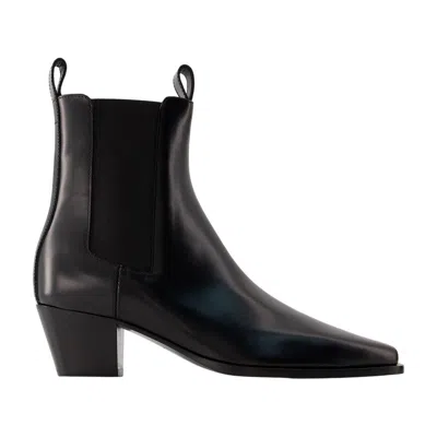 Totême Toteme The City Ankle Boots In Black