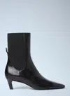 Totême Toteme Mid Heel Leather Boots In Black