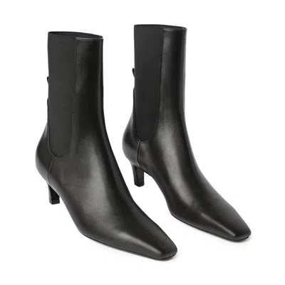 TOTÊME THE MID-HEEL LEATHER BOOTS