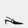 Totême The Sharp 50 Patent-leather Slingback Pumps