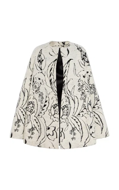 Totême Thistle Jacquard Bell-sleeve Coat In Multi